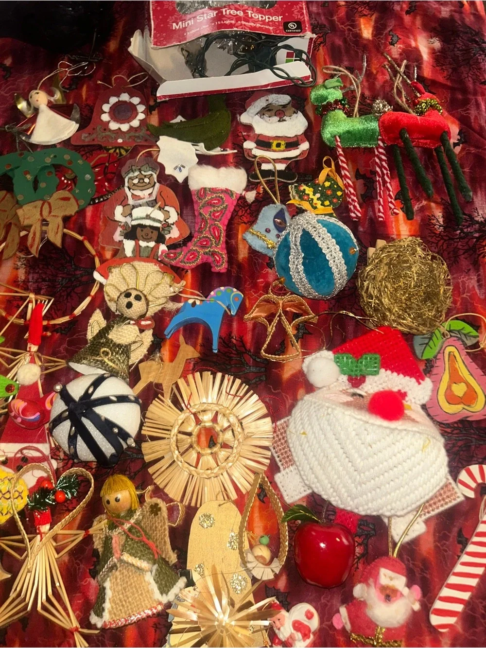 Handcrafted Assorted Christmas Ornaments - Multi-Color Holiday Décor